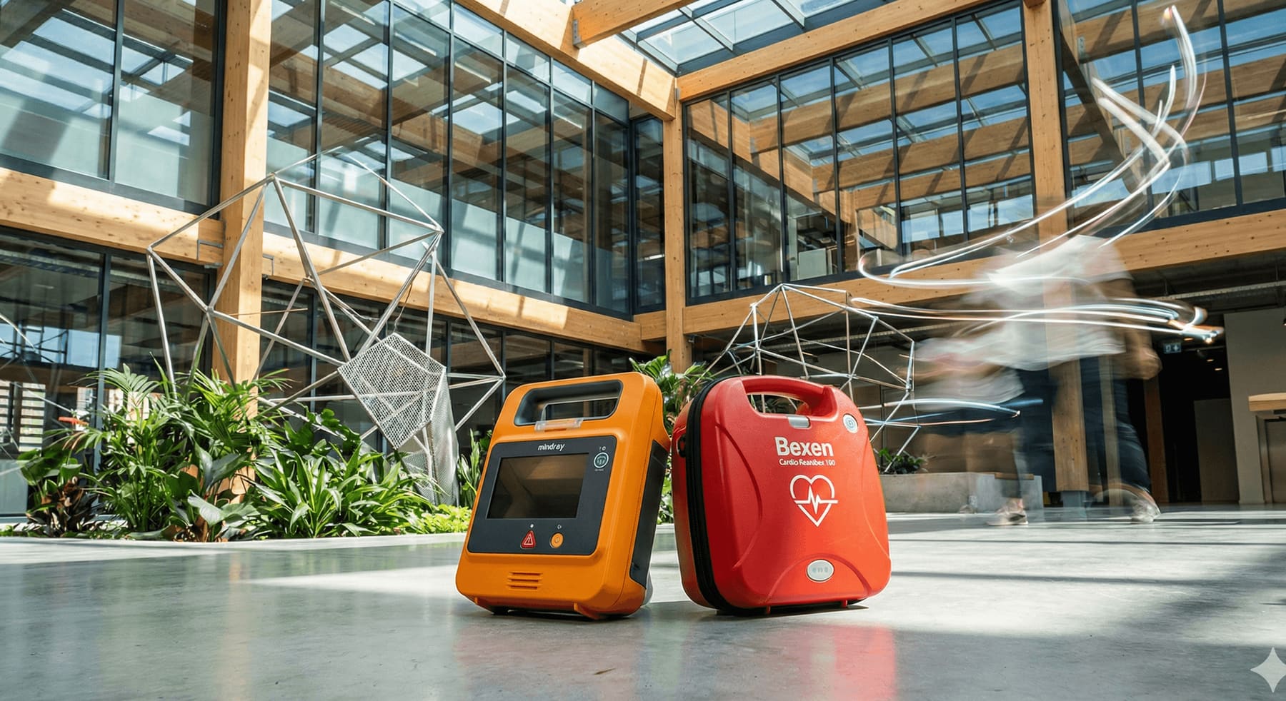 Défibrillateur installé dans un bâtiment tertiaire